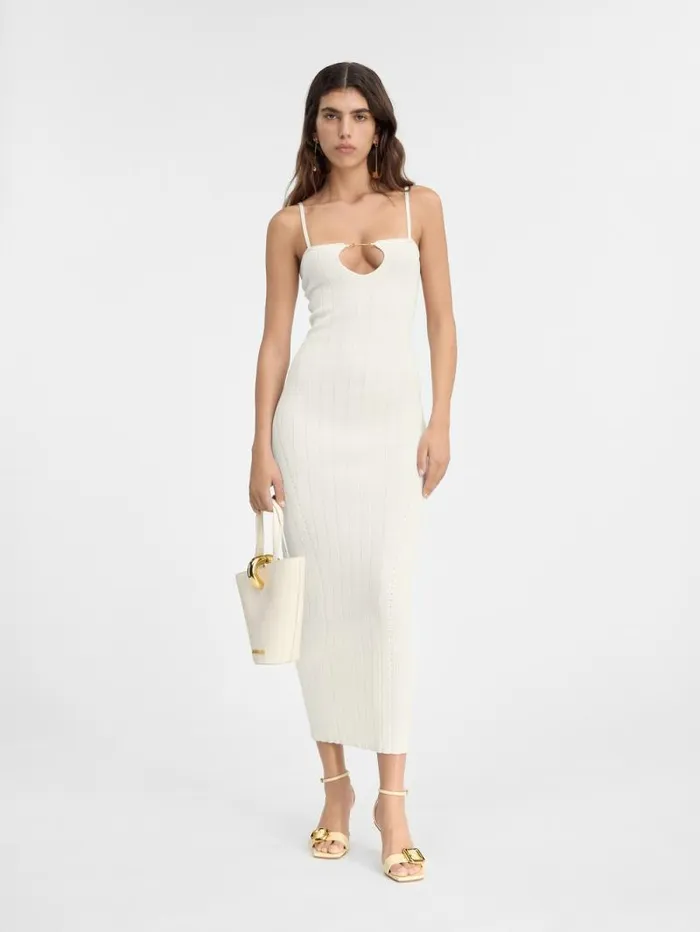 JACQUEMUS The Sierra Dress With Straps Offwhite Women Dresses and Skirts