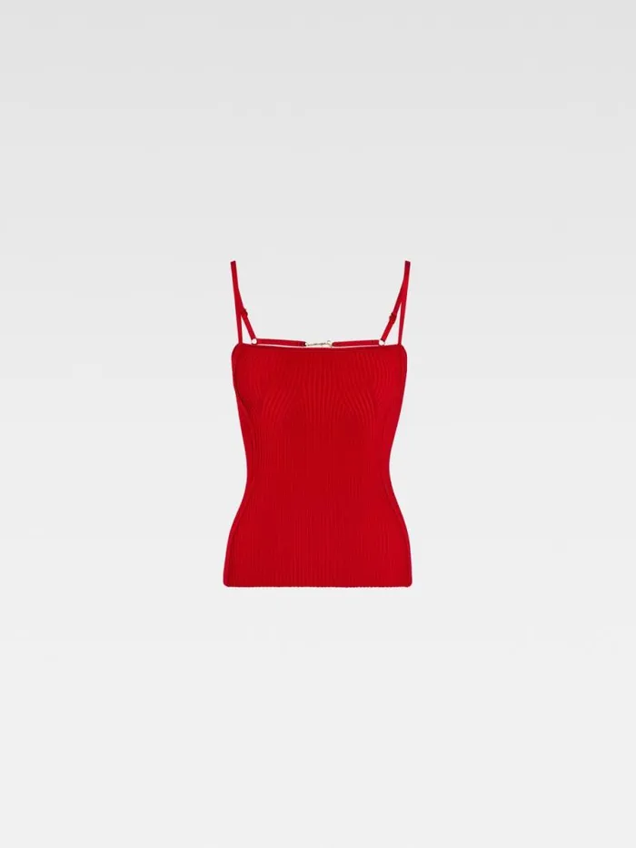 JACQUEMUS The Sierra Top Dark Red Women Tops and Shirts JACQUEMUS The Sierra Top Dark Red Women Tops and Shirts