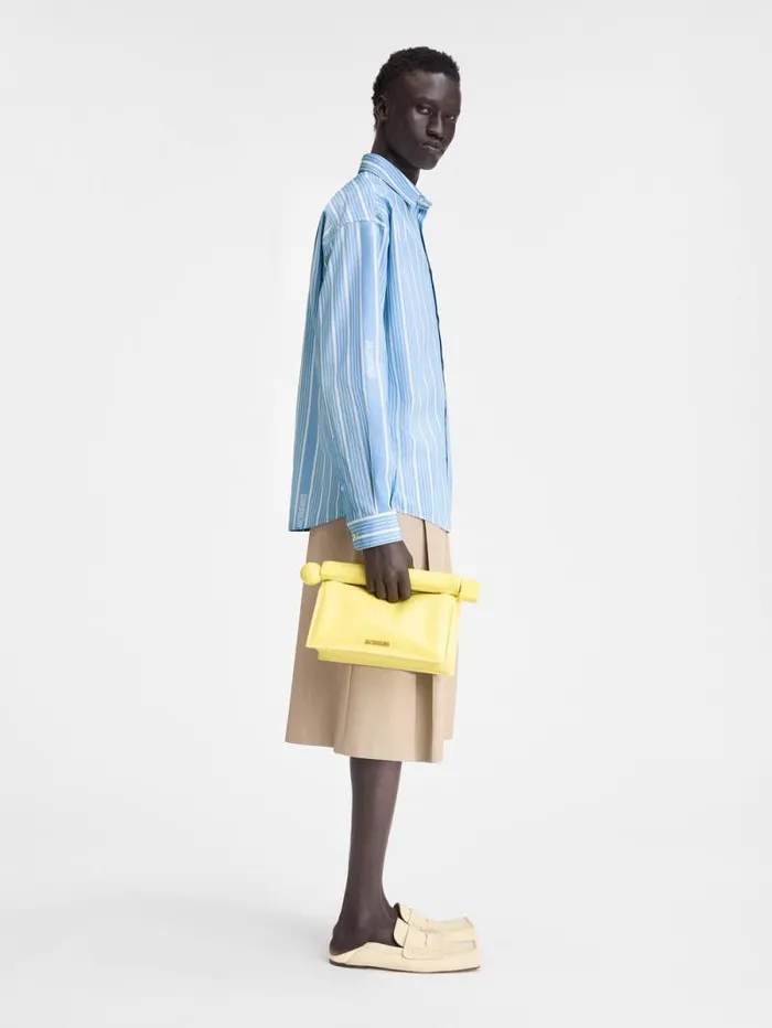 JACQUEMUS The Simon Shirt Jacquard Bluewhite Men Shirts