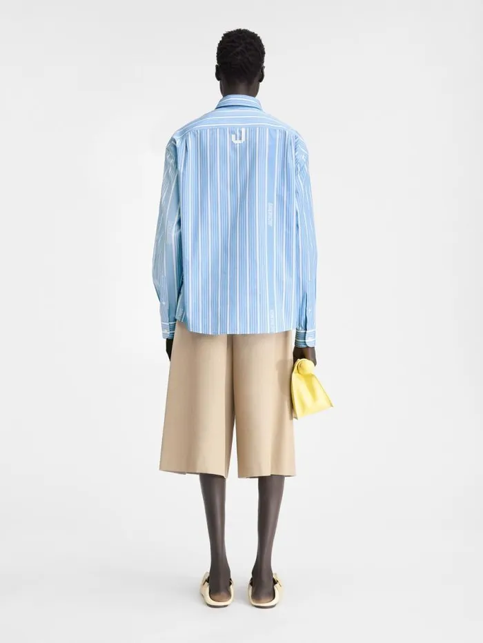 JACQUEMUS The Simon Shirt Jacquard Bluewhite Men Shirts