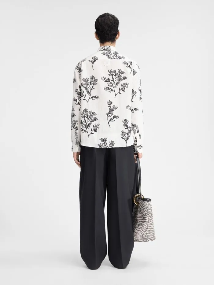 JACQUEMUS The Simon Shirt Print Black Flowers Men Shirts