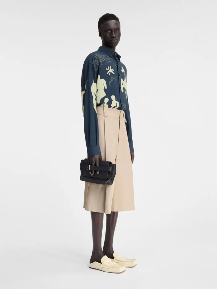 JACQUEMUS The Simon Shirt Print Horse Scene Navy Men Shirts