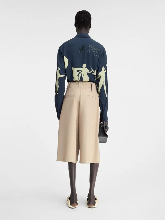 JACQUEMUS The Simon Shirt Print Horse Scene Navy Men Shirts