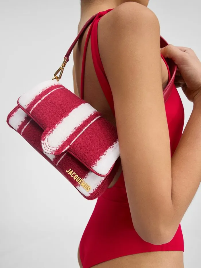 JACQUEMUS The Small Bambimou Print Red Women Crossbody and Handbags