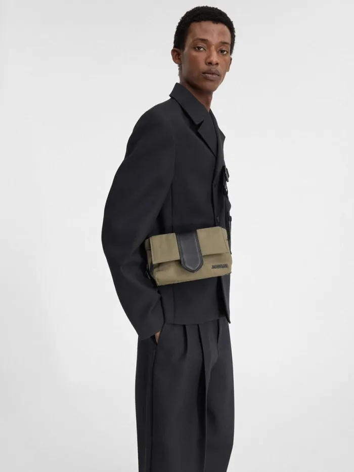 JACQUEMUS The Small Bambino Messenger Bag Khaki Men Bags JACQUEMUS The Small Bambino Messenger Bag Khaki Men Bags