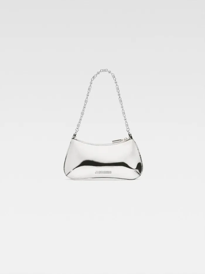 JACQUEMUS The Small Bisou Chaine Silver Women Shoulder Bags