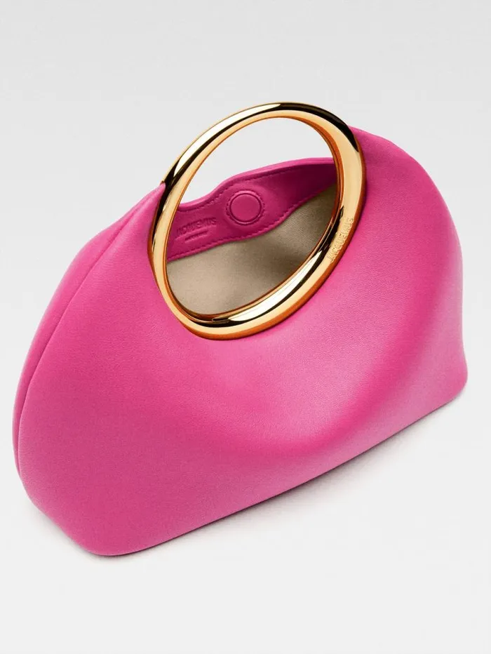 JACQUEMUS The Small Calino Dark Pink Women Crossbody and Handbags JACQUEMUS The Small Calino Dark Pink Women Crossbody and Handbags