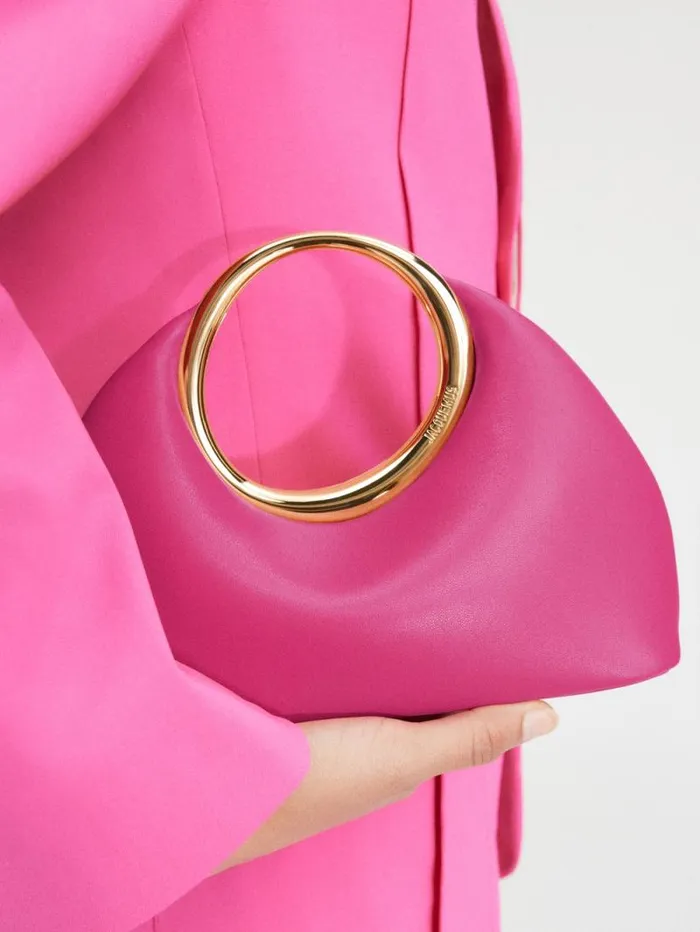 JACQUEMUS The Small Calino Dark Pink Women Crossbody and Handbags JACQUEMUS The Small Calino Dark Pink Women Crossbody and Handbags