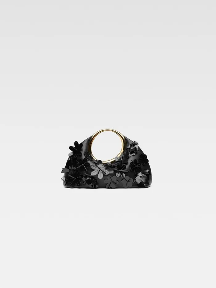 JACQUEMUS The Small Embroidered Calino Black Women Crossbody and Handbags