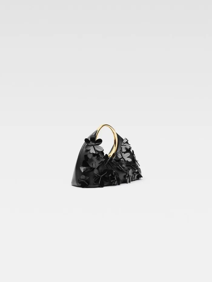 JACQUEMUS The Small Embroidered Calino Black Women Crossbody and Handbags JACQUEMUS The Small Embroidered Calino Black Women Crossbody and Handbags