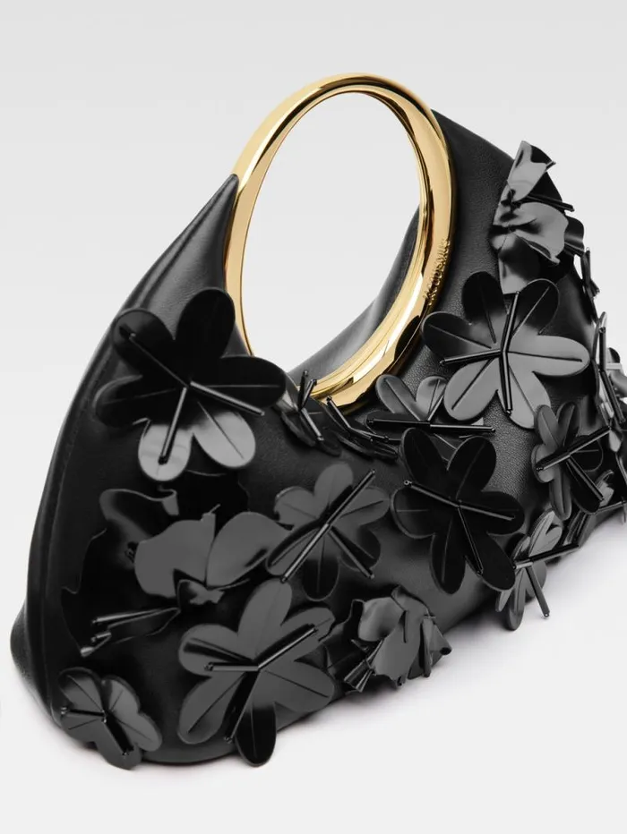 JACQUEMUS The Small Embroidered Calino Black Women Crossbody and Handbags JACQUEMUS The Small Embroidered Calino Black Women Crossbody and Handbags