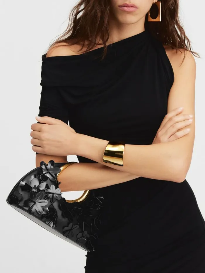 JACQUEMUS The Small Embroidered Calino Black Women Crossbody and Handbags JACQUEMUS The Small Embroidered Calino Black Women Crossbody and Handbags