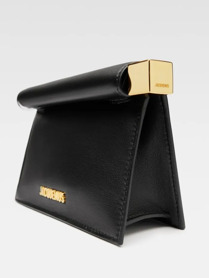 JACQUEMUS The Small Rond Carr Clutch Black Women Crossbody and Handbags JACQUEMUS The Small Rond Carr Clutch Black Women Crossbody and Handbags
