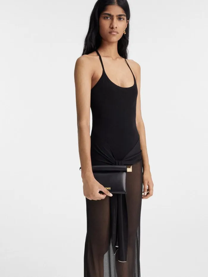 JACQUEMUS The Small Rond Carr Clutch Black Women Crossbody and Handbags JACQUEMUS The Small Rond Carr Clutch Black Women Crossbody and Handbags