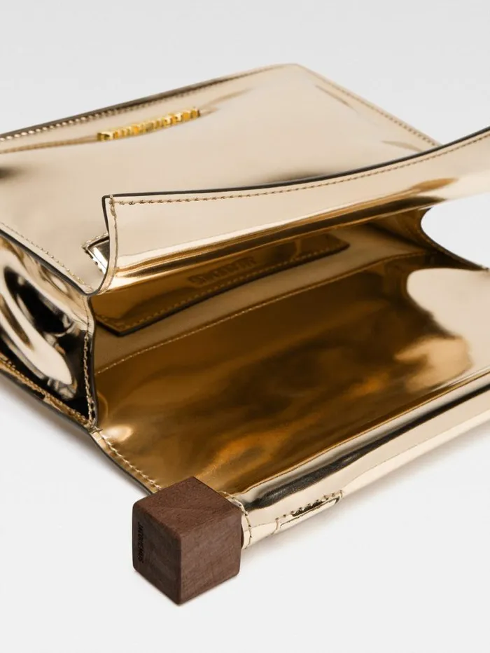 JACQUEMUS The Small Rond Carr Clutch Gold Women Crossbody and Handbags JACQUEMUS The Small Rond Carr Clutch Gold Women Crossbody and Handbags
