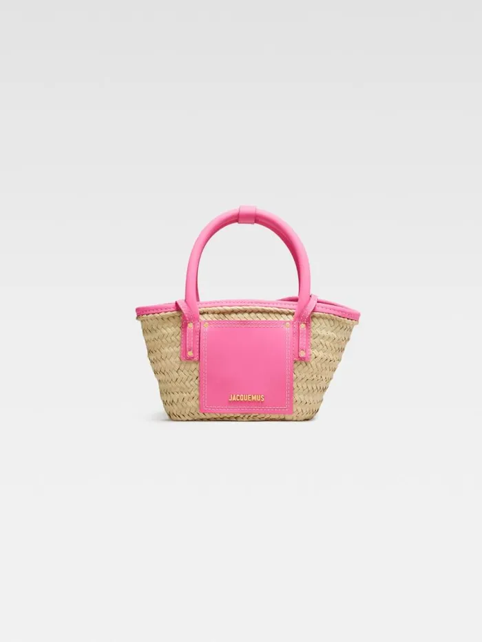 JACQUEMUS The Small Soli Basket Dark Pink Women Crossbody and Handbags