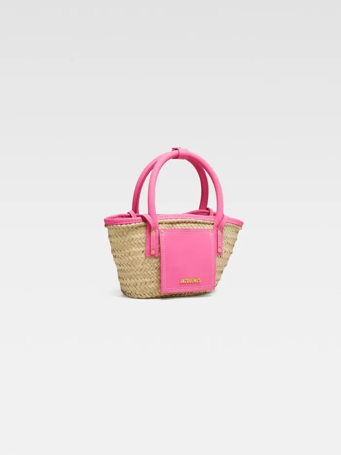 JACQUEMUS The Small Soli Basket Dark Pink Women Crossbody and Handbags JACQUEMUS The Small Soli Basket Dark Pink Women Crossbody and Handbags