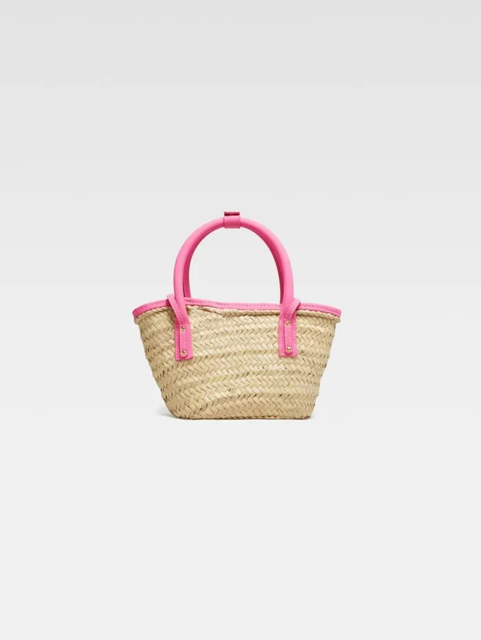 JACQUEMUS The Small Soli Basket Dark Pink Women Crossbody and Handbags JACQUEMUS The Small Soli Basket Dark Pink Women Crossbody and Handbags