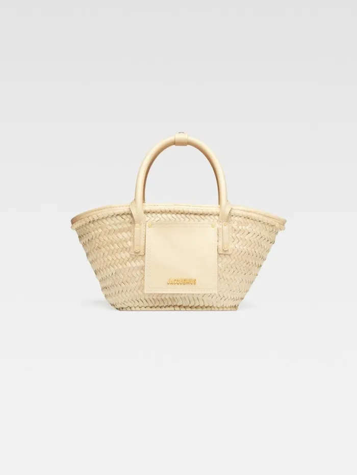 JACQUEMUS The Small Soli Basket Ivory Women Crossbody and Handbags