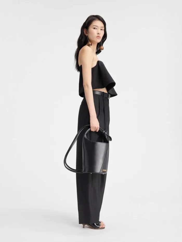 JACQUEMUS The Small Tourni Black Women Crossbody and Handbags
