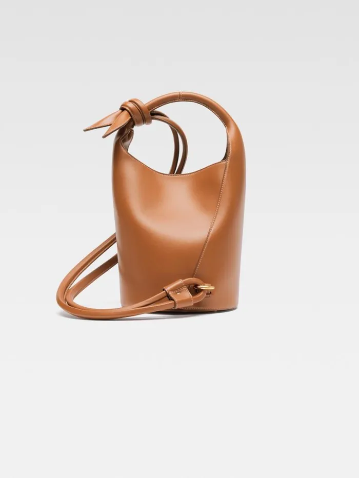 JACQUEMUS The Small Tourni Light Brown Women Crossbody and Handbags JACQUEMUS The Small Tourni Light Brown Women Crossbody and Handbags
