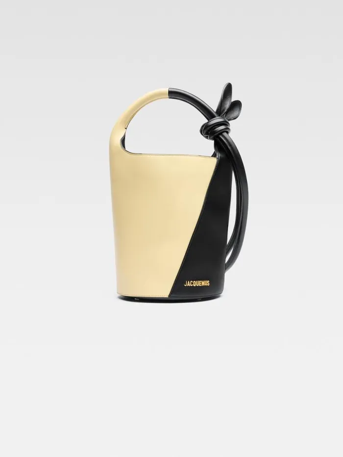 JACQUEMUS The Small Tourni Pale Yellow Black Women Crossbody and Handbags