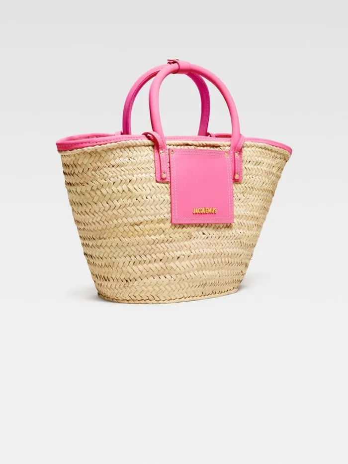 JACQUEMUS The Soli Basket Dark Pink Women Crossbody and Handbags JACQUEMUS The Soli Basket Dark Pink Women Crossbody and Handbags