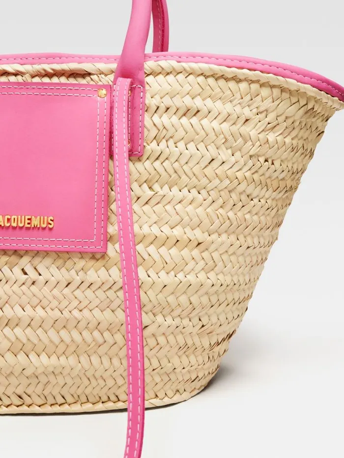 JACQUEMUS The Soli Basket Dark Pink Women Crossbody and Handbags JACQUEMUS The Soli Basket Dark Pink Women Crossbody and Handbags