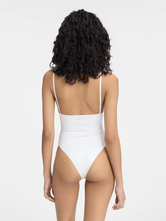 JACQUEMUS The Spallina Bodysuit White Women Tops and Shirts JACQUEMUS The Spallina Bodysuit White Women Tops and Shirts