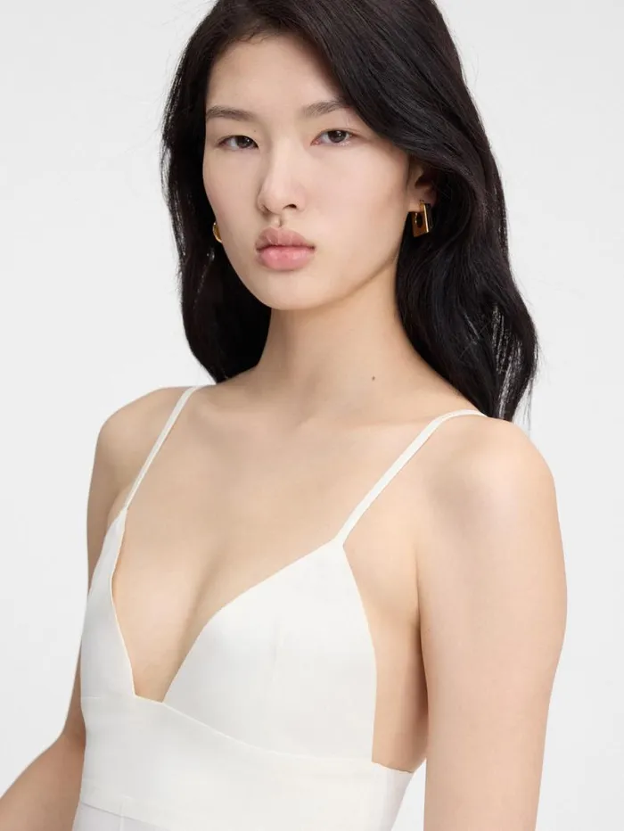 JACQUEMUS The Spallina Dress White Women Dresses and Skirts JACQUEMUS The Spallina Dress White Women Dresses and Skirts