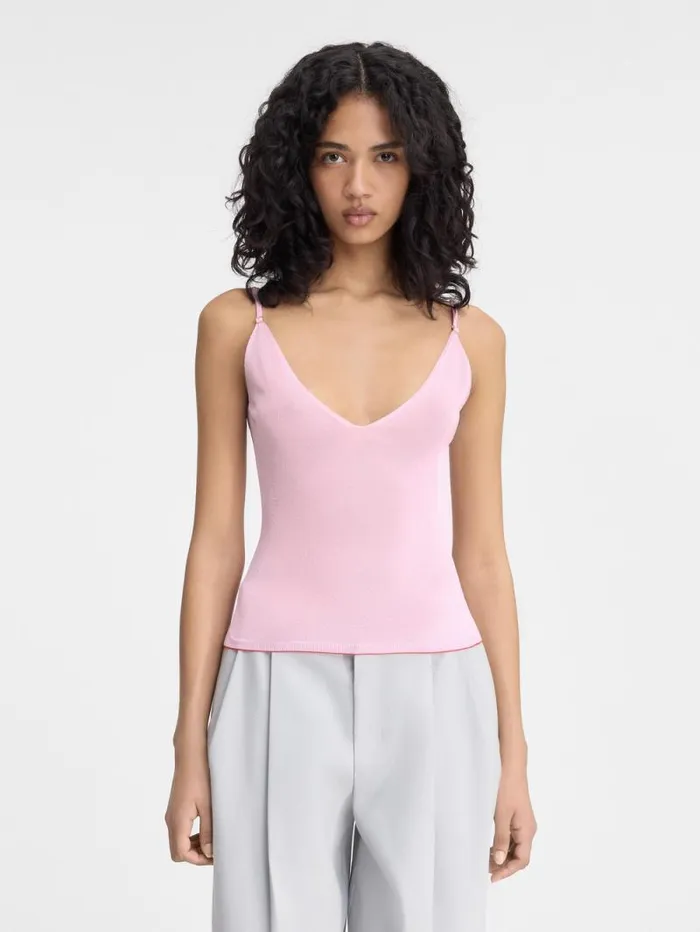 JACQUEMUS The Spallina Knit Pink Women Tops and Shirts JACQUEMUS The Spallina Knit Pink Women Tops and Shirts