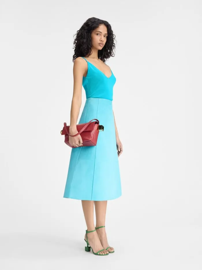 JACQUEMUS The Spallina Knit Turquoise Women Tops and Shirts JACQUEMUS The Spallina Knit Turquoise Women Tops and Shirts