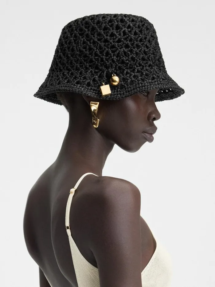 JACQUEMUS The Spiaggia Bucket Hat Black WomenMen Hats JACQUEMUS The Spiaggia Bucket Hat Black WomenMen Hats