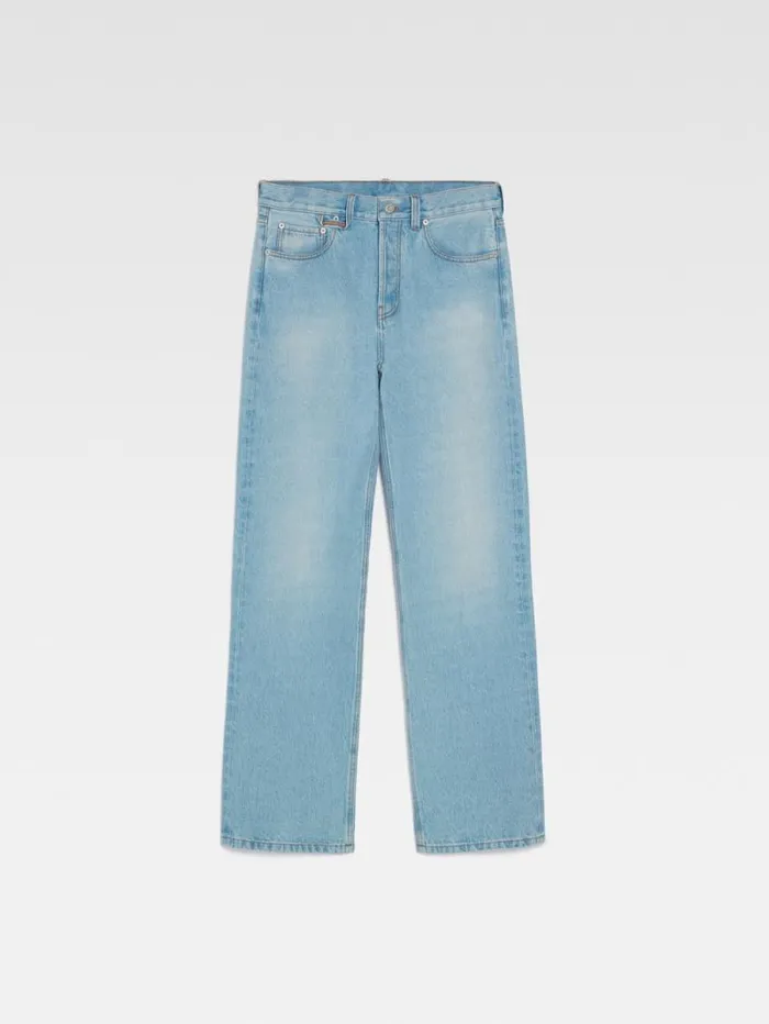 JACQUEMUS The Straight DeNmes Denim Pants Light Bluetabac Men Denim JACQUEMUS The Straight DeNmes Denim Pants Light Bluetabac Men Denim