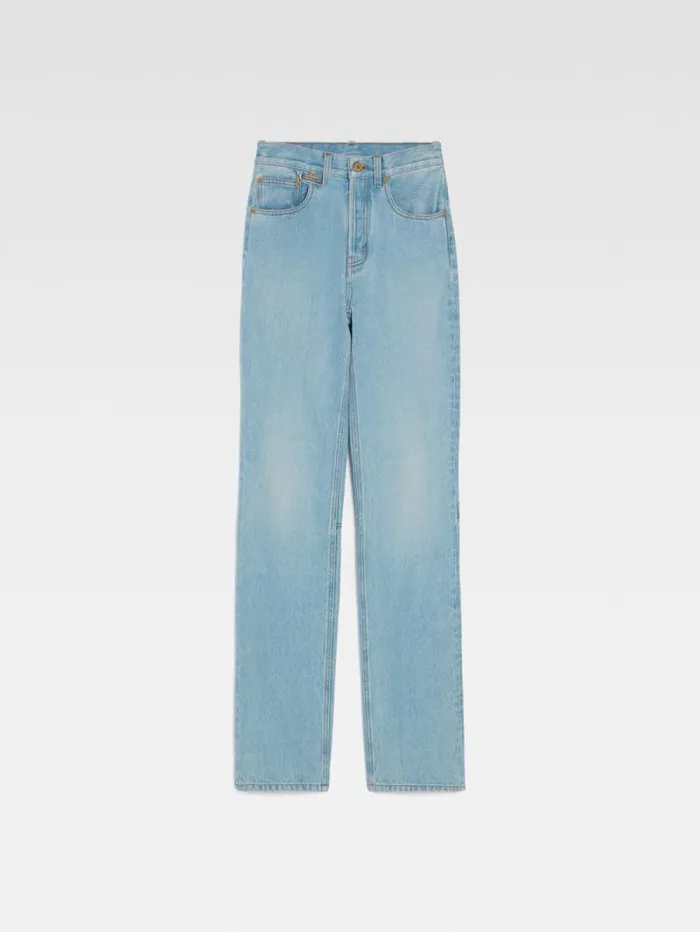 JACQUEMUS The Straight DeNmes Denim Pants Light Bluetabac Women Denim JACQUEMUS The Straight DeNmes Denim Pants Light Bluetabac Women Denim