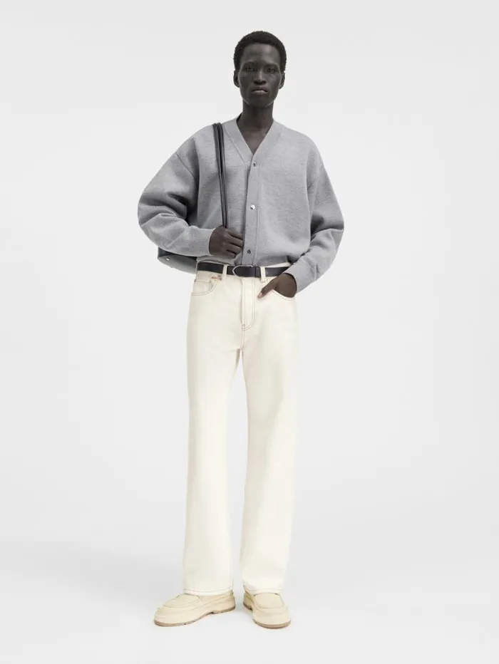 JACQUEMUS The Straight DeNmes Denim Pants Offwhitetabac Men Denim