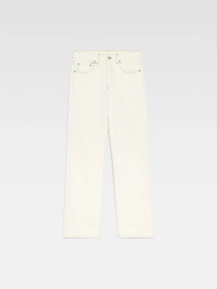JACQUEMUS The Straight DeNmes Denim Pants Offwhitetabac Men Denim JACQUEMUS The Straight DeNmes Denim Pants Offwhitetabac Men Denim