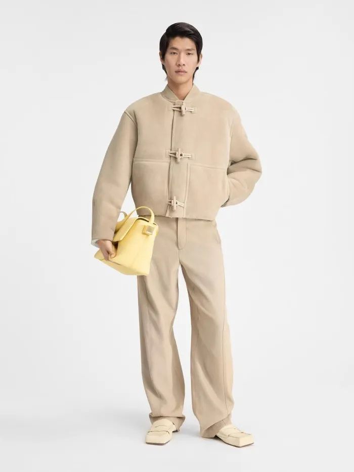 JACQUEMUS The Telo Jacket Light Beige Men Coats and Jackets