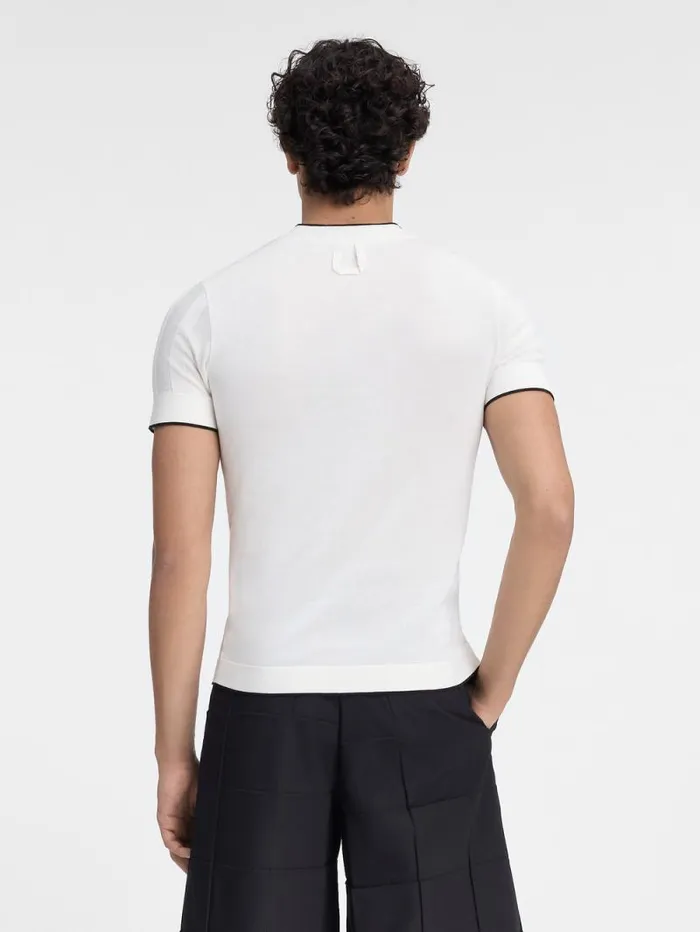 JACQUEMUS The Tricot Tshirt Offwhite Men Knits