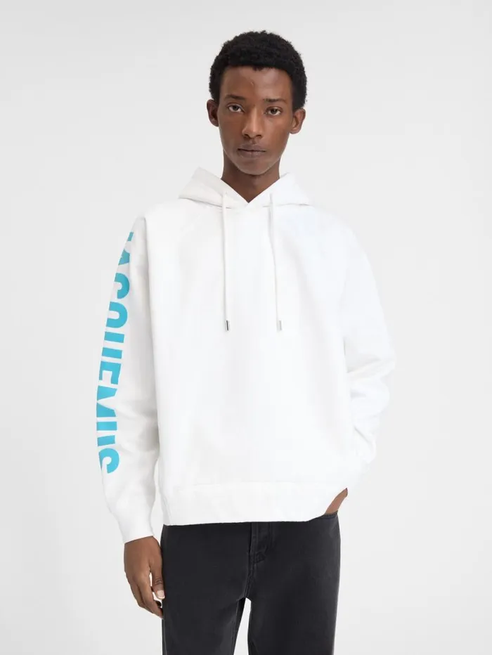 JACQUEMUS The Typo Hoodie Multiwhite Men Sweatshirts and Joggings