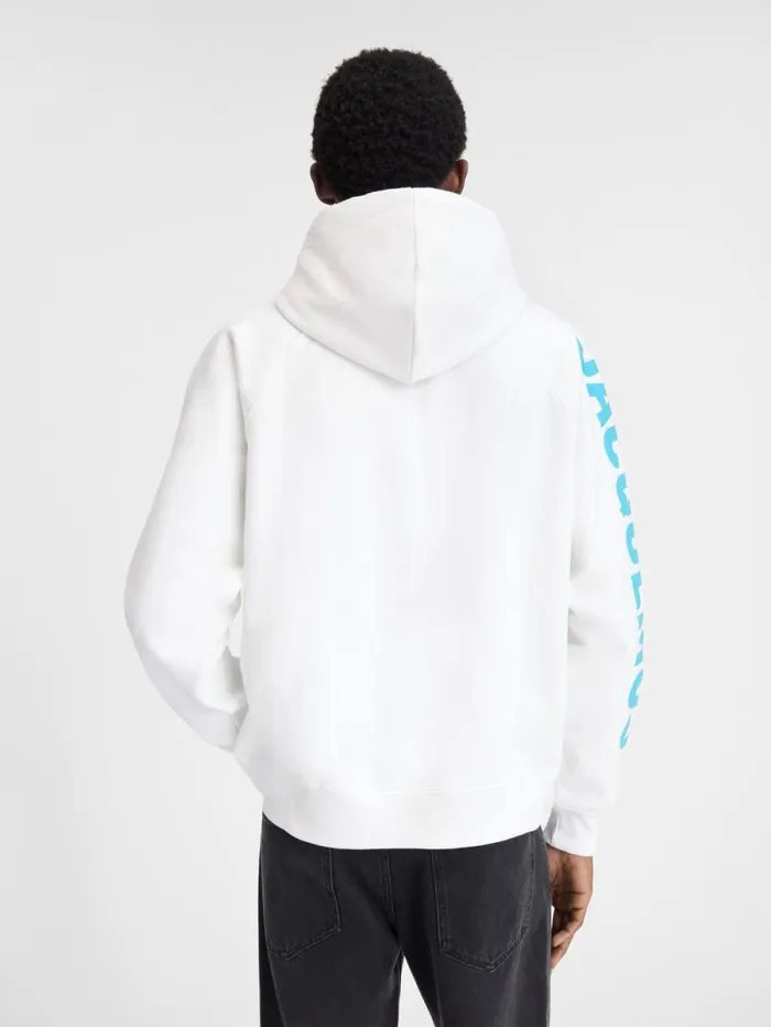 JACQUEMUS The Typo Hoodie Multiwhite Men Sweatshirts and Joggings JACQUEMUS The Typo Hoodie Multiwhite Men Sweatshirts and Joggings