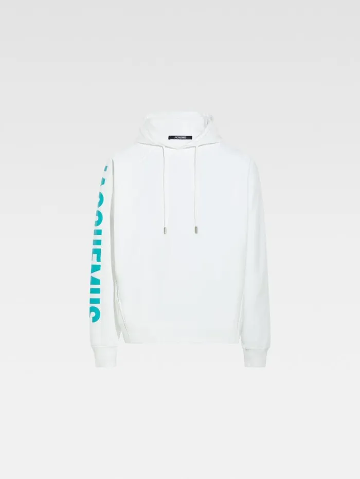 JACQUEMUS The Typo Hoodie Multiwhite Men Sweatshirts and Joggings JACQUEMUS The Typo Hoodie Multiwhite Men Sweatshirts and Joggings