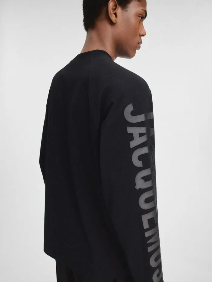 JACQUEMUS The Typo Longsleeve Tshirt Black Men Tshirts JACQUEMUS The Typo Longsleeve Tshirt Black Men Tshirts