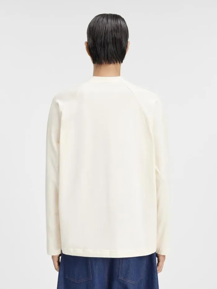 JACQUEMUS The Typo Longsleeve Tshirt Light Beige Men Tshirts JACQUEMUS The Typo Longsleeve Tshirt Light Beige Men Tshirts