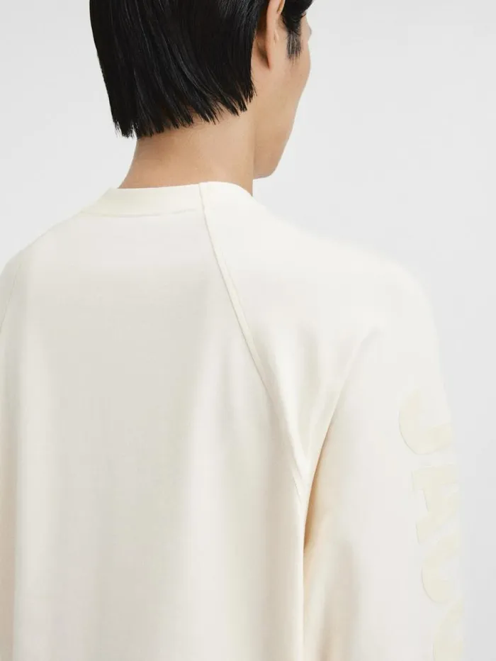 JACQUEMUS The Typo Longsleeve Tshirt Light Beige Men Tshirts JACQUEMUS The Typo Longsleeve Tshirt Light Beige Men Tshirts