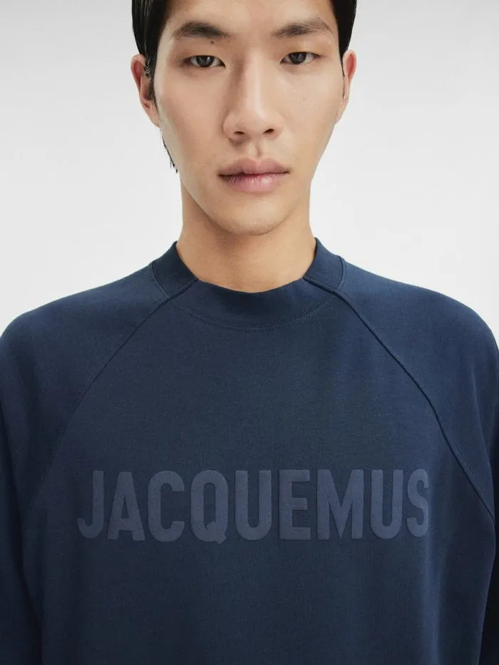 JACQUEMUS The Typo Tshirt Dark Navy Men Tshirts JACQUEMUS The Typo Tshirt Dark Navy Men Tshirts