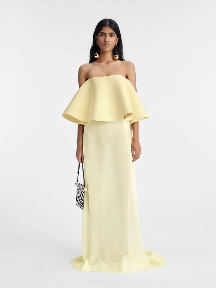 JACQUEMUS The Vela Dress Pale Yellow 2 Women Dresses and Skirts