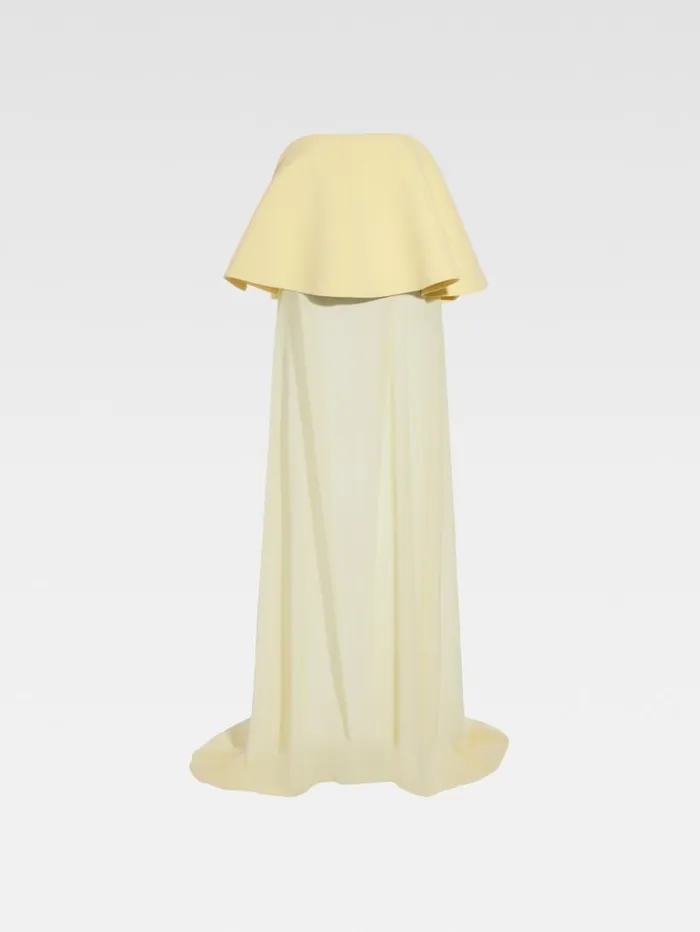JACQUEMUS The Vela Dress Pale Yellow 2 Women Dresses and Skirts JACQUEMUS The Vela Dress Pale Yellow 2 Women Dresses and Skirts