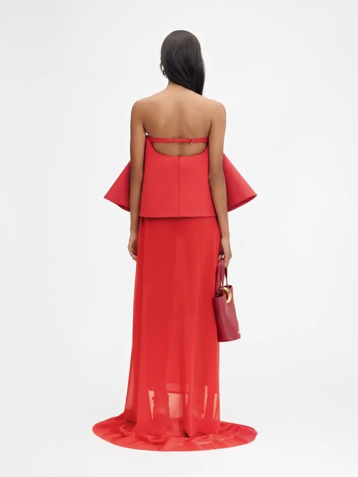 JACQUEMUS The Vela Dress Red Women Dresses and Skirts JACQUEMUS The Vela Dress Red Women Dresses and Skirts