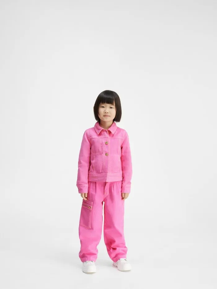 JACQUEMUS The Wide DeNmes Kids039 Denim Pants Pink WomenMen Bottoms